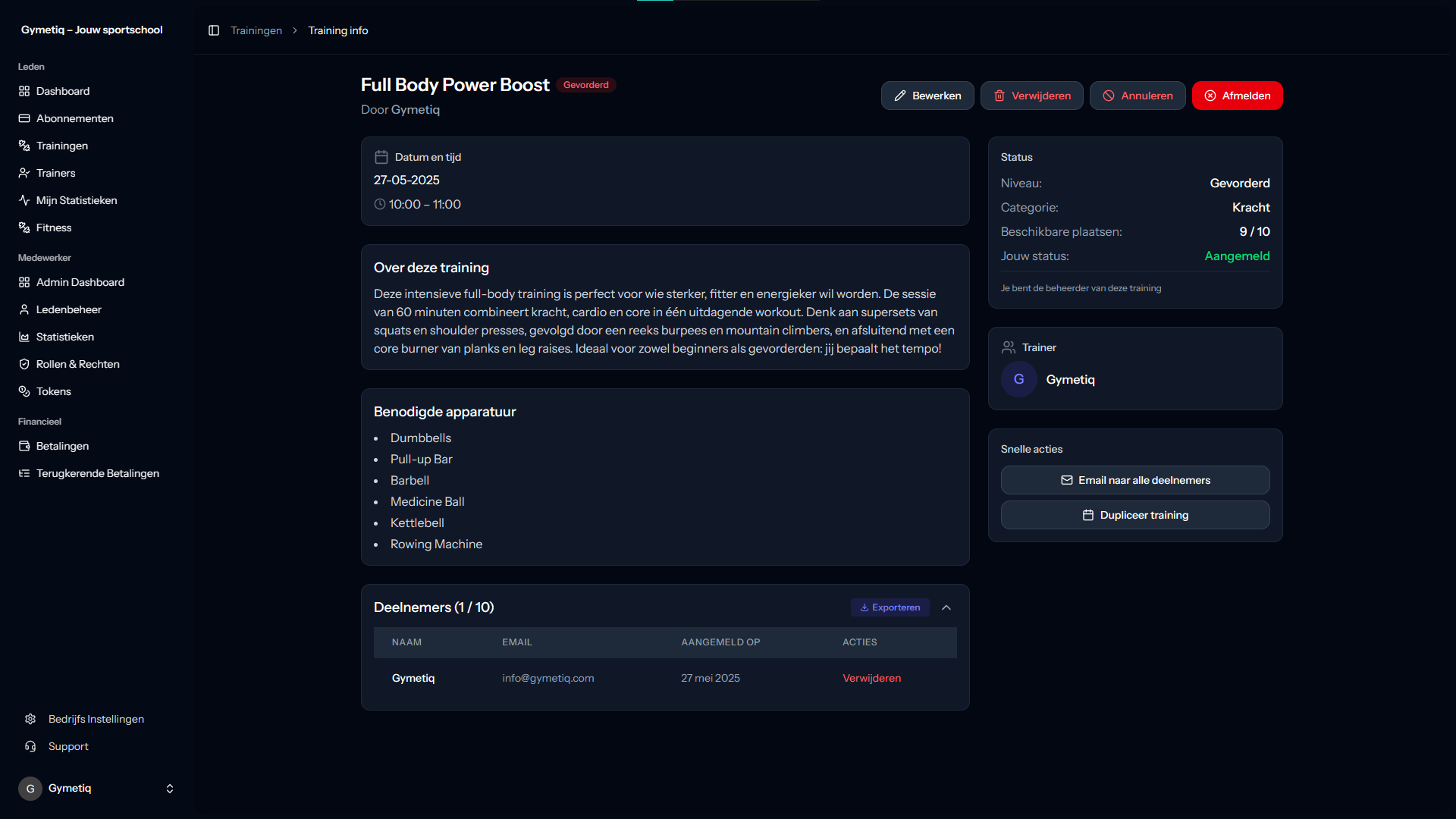 Gymetiq screenshot 4